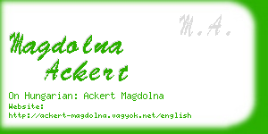 magdolna ackert business card